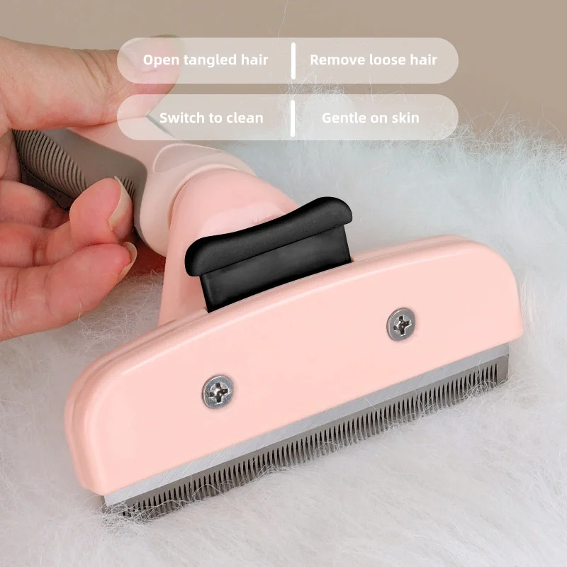 Pet Grooming Brush Undercoat Deshedding Tool Comb for Big Dogs Cats Removes Loose Hair and Combats Hair Brush Puppy Accessories