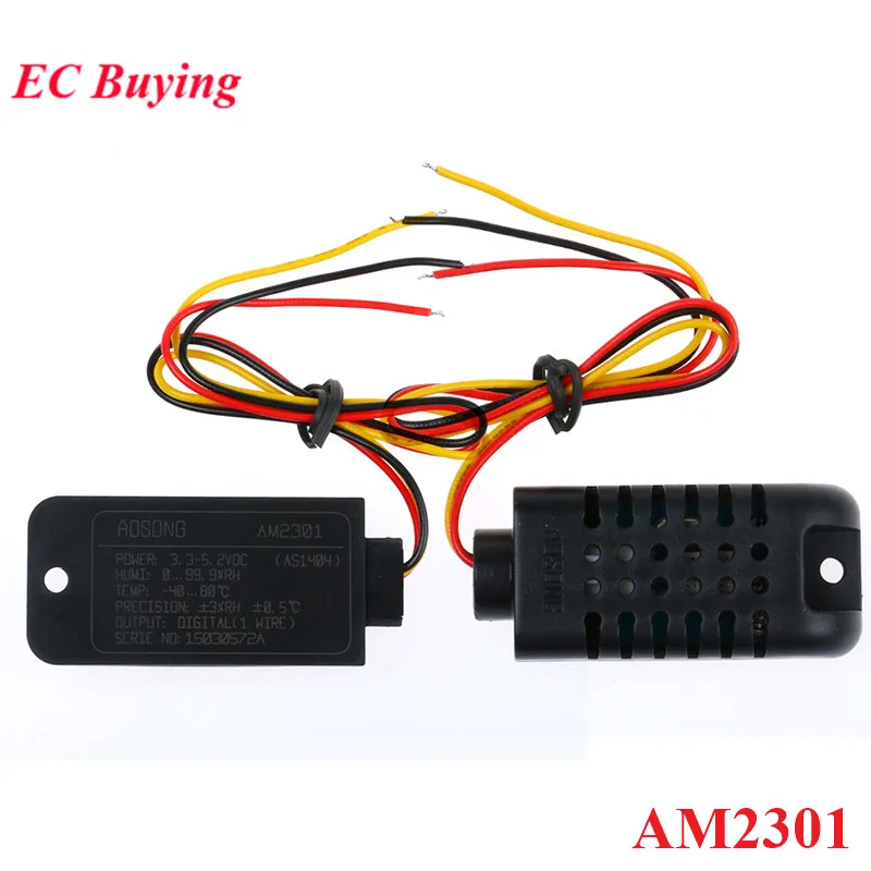 AM2301 AM2301A DHT21 Pojemnościowy cyfrowy moduł czujnika temperatury i wilgotności Czujnik pojedynczej magistrali dla Arduino z kablem AM2120 — zdjęcie 4