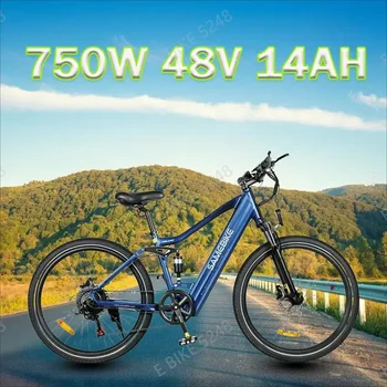 Samebike 남성용 오프로드 MTB 성인용 전기 자전거, 산악 모페드 리튬 배터리, XD26, 750W, 48V, 14AH, 26 인치, 40 km/h, 신제품