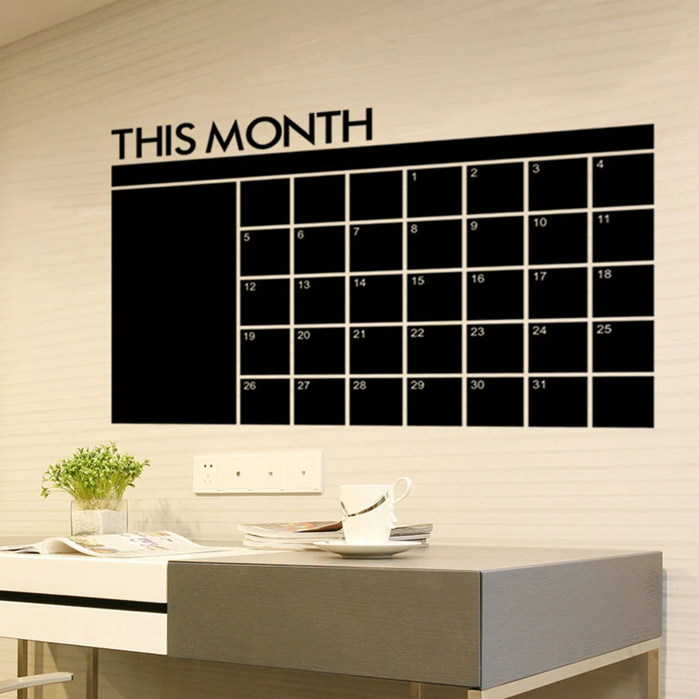 Detachable Appendix Calendar Blackboard Stickers Office Chalkboard Wall Multi-function Pvc Erase