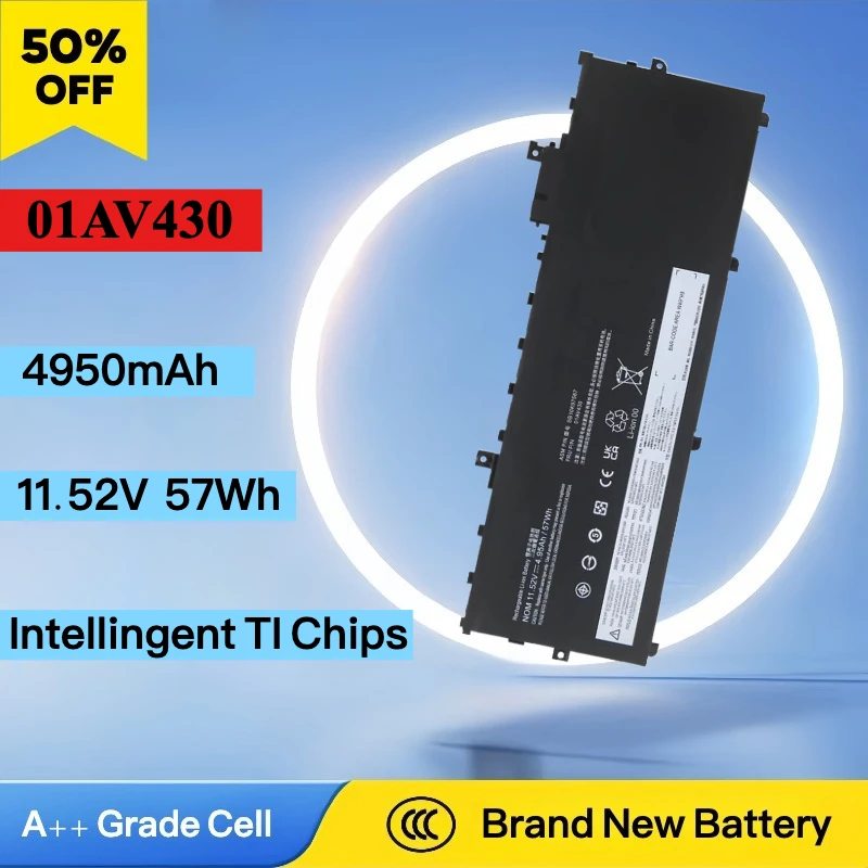 

New Laptop Battery 01AV430 01AV431 01AV494 01AV429 SB10K97587 for Lenovo ThinkPad X1 Carbon 5th 2017/6th Gen 2018 SB10K97587