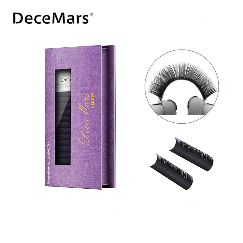 DeceMars Eyelash Extension 16line/Tray Individual Faux Mink Lash