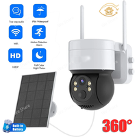 1080P WiFi Solar Camera Outdoor Night Vision PTZ With Solar Panel Recharge Battery  CCTV Video Surveillance Cameras  IP Cam