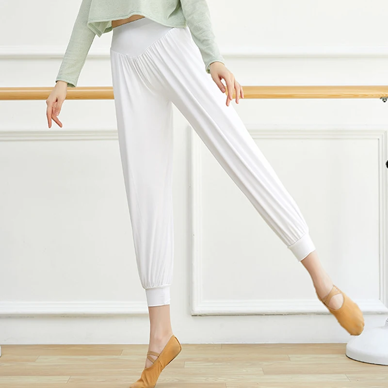 Pantalones de baile sueltos informales para mujer, pantalones de linterna para práctica de Yoga y danza clásica, gimnasio, Fitness, danza del vientre