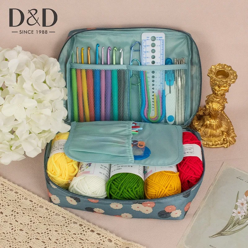 DIY Yarn Crochet Hook Kit, Double‑Ended Crochet Needles Accessory Set for Hand Knitting Beginner