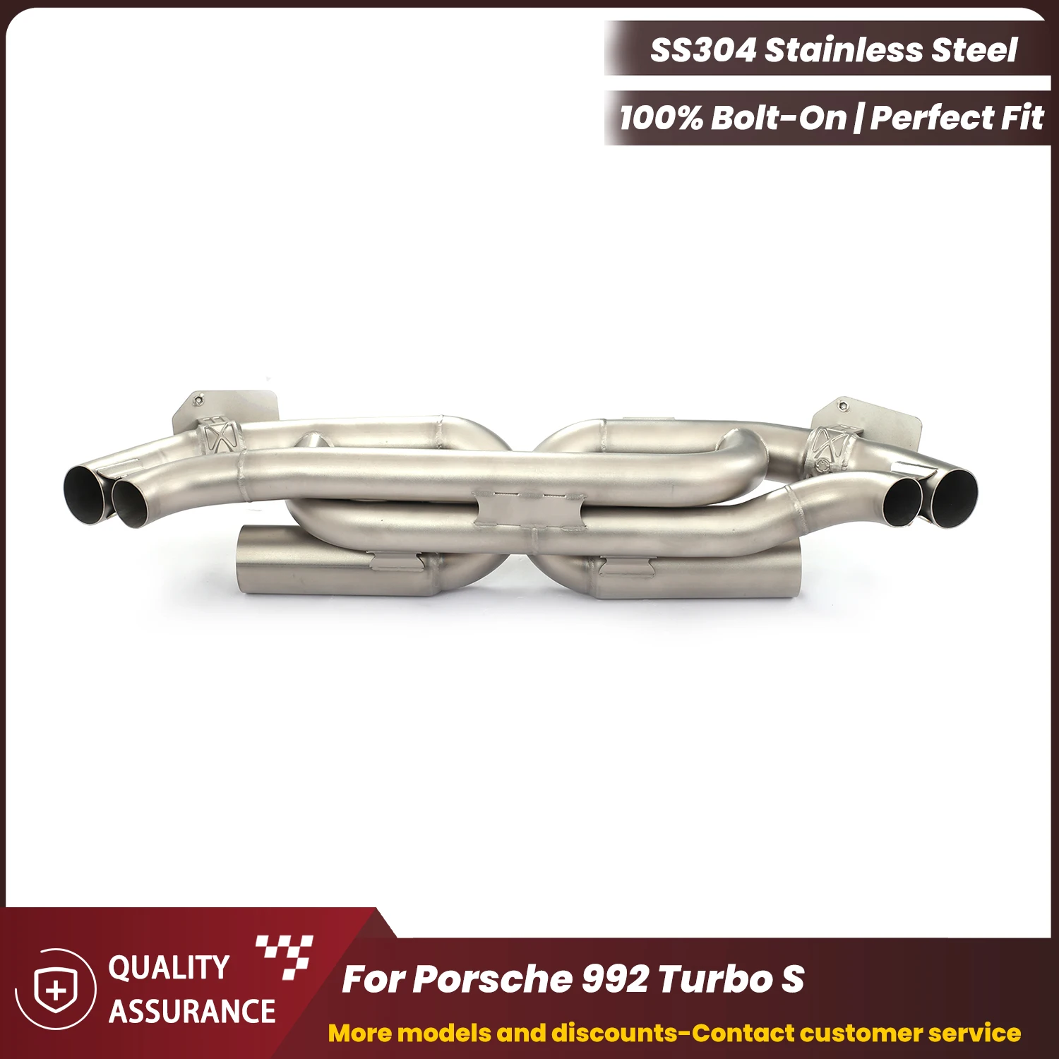 

Спортивная выхлопная система ECCF OEM Valve AK Style из нержавеющей стали для Porsche 992 Turbo S с агрессивным звуком и простой установкой.