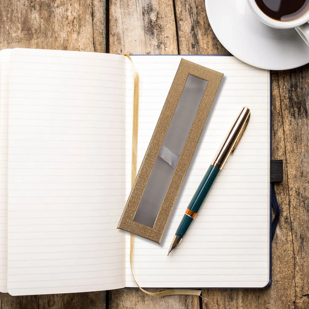 

4 Pcs Transparent Pen Box for Pens Ballpoint Pen Case Storage Lightweight Paper Business Travel Gift