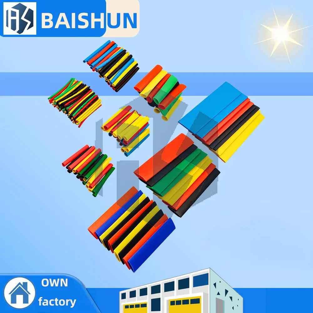 

328 шт. 2:1 Ассортимент разноцветных изолированных термоусадочных трубок: обертка для изоляции проводов и кабелей своими руками