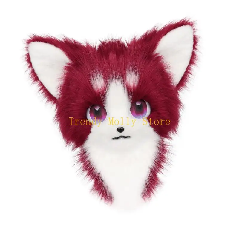 N5KB Sang Trọng Mèo Mũ Trùm Đầu Động Vật Mèo Mặt nạ đầu Fursuit Halloween Hóa Trang Trang Phục Hóa Trang Phụ Kiện dành cho Trẻ