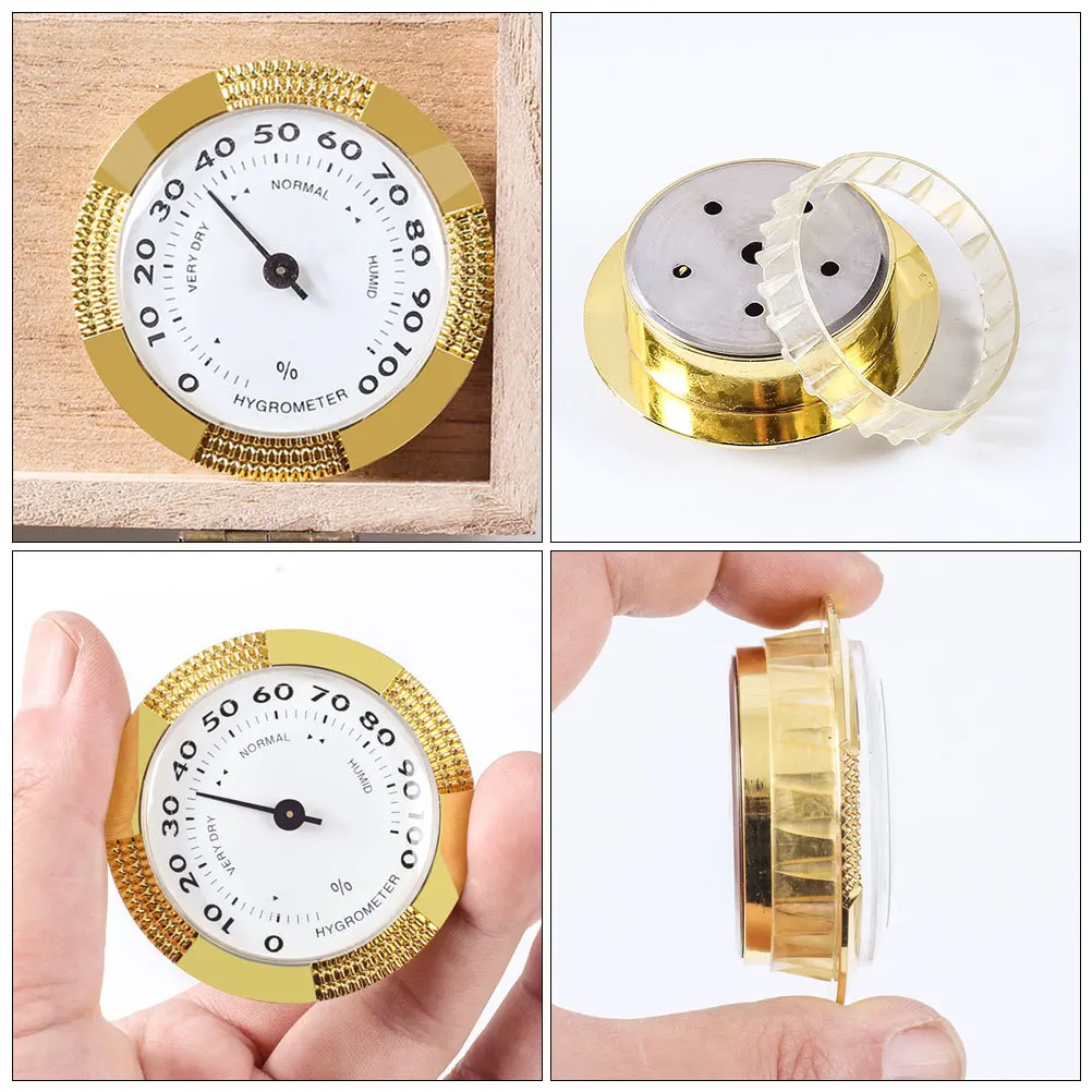 

Compact Analog Cigar Box Hygrometer Small Mechanical Round Hygrometer Humidor Accessory Humidity Gauge Cigar Humidor Accessory