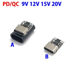 1set 1pcs PD 2 3.0 LDE Fast Charge PD/QC PD decoy module 9V 12V 15V 20V DC trigger cable USB Type-C Male QC4 charge connector