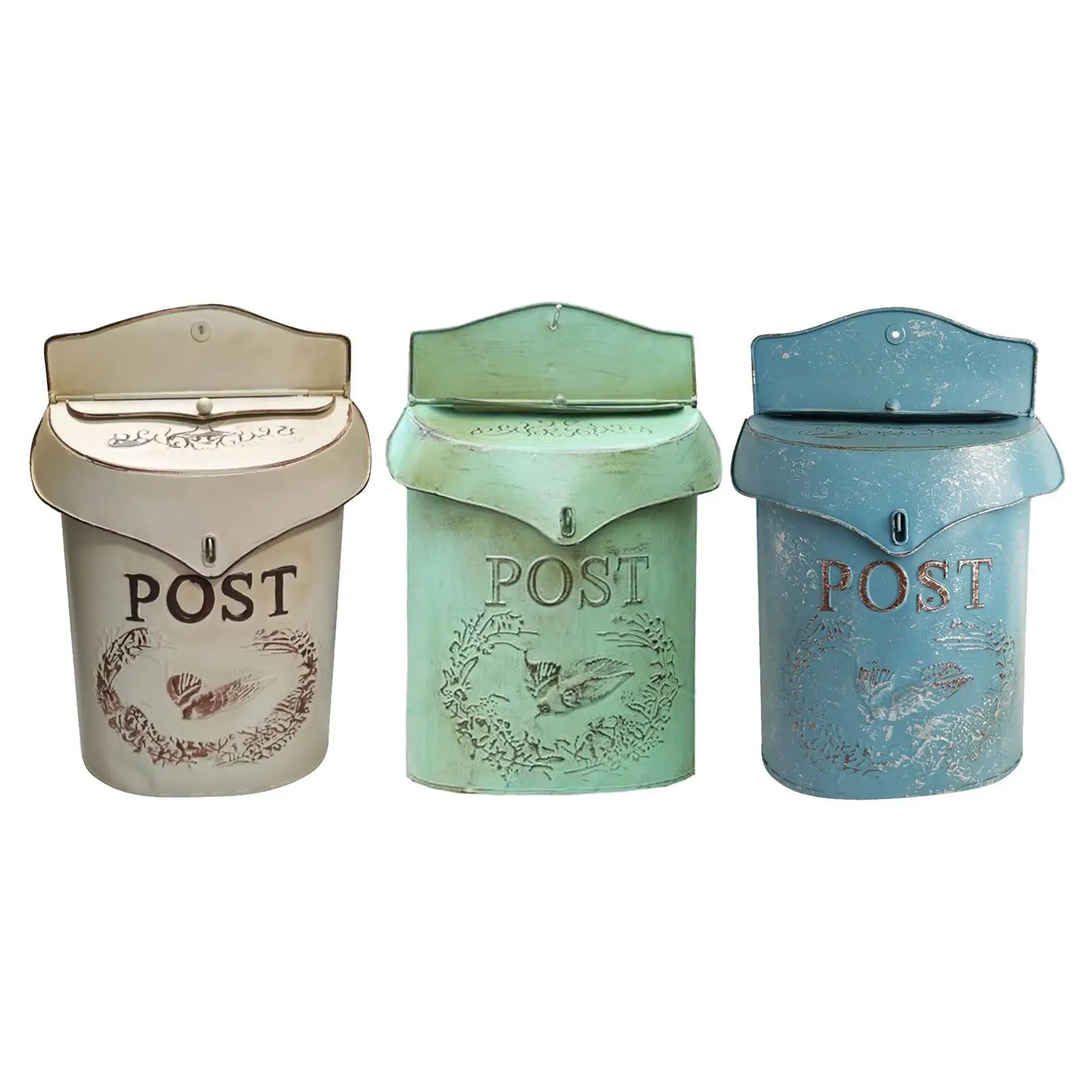 European Retro Wall Mailbox Mail Box Hanging Post Letter Box House Garden