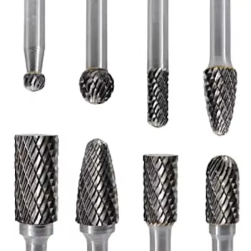 

1/4'' Double Cut Steel Carbide Rotary Burr Die Grinder Shank Bit Set Abrasive Tools From US