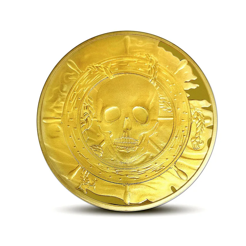 Moneda de desafío con calavera pirata, juguete antiestrés para la ansiedad y el TDAH, para voltear, tomar decisiones y diversión, gadgets silenciosos y geniales, regalos.
