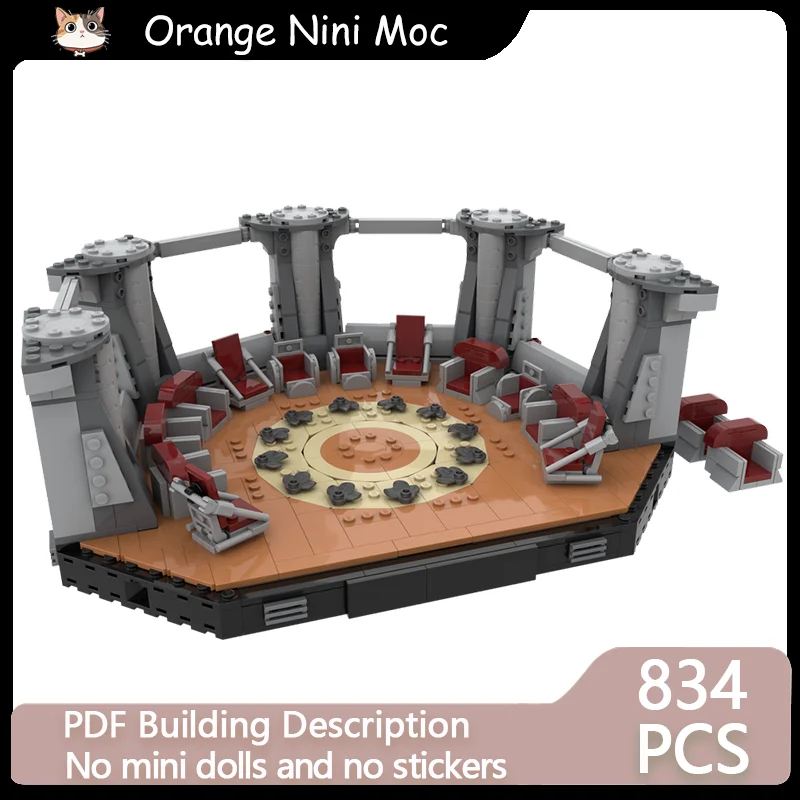 

Popular Star Movies Model MOC Building Bricks Council Meeting Room Modular Technology Gifts Holiday Assemble Children Toys Suit