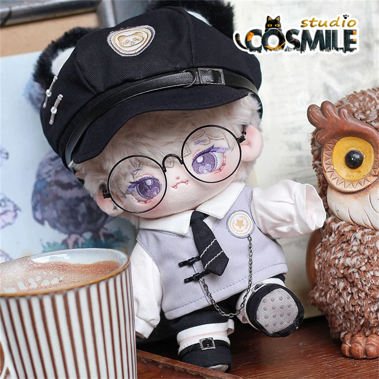 No attributes Panda Academy Magic Uniform Costume for 20cm Plush Doll Clothes Clothing KL Sa Aug