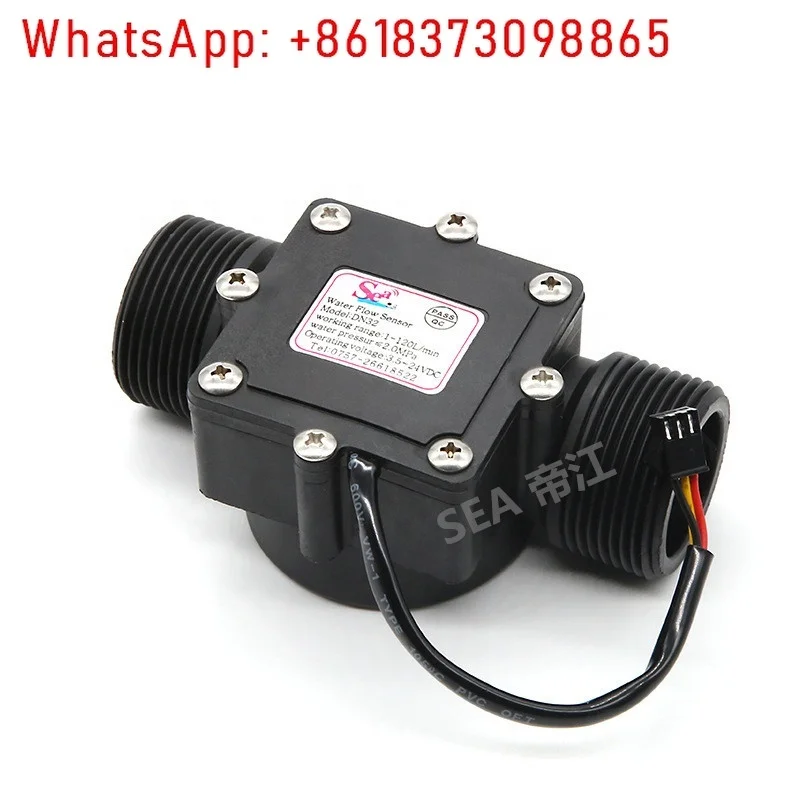 

DN32 Стойковый стол Датчик расхода воды для орошения сельскохозяйственных угодий 2-120 л/мин Турбинный расходомер 1,25 дюйма с резьбой BSP 3,5-24 В постоянного тока