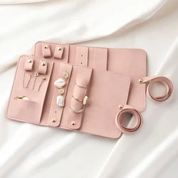 Jewelry Organizer Roll Waterproof Foldable Travel Ring Earrings Bracelet Necklaces Storage Bag Women Girls Jewelry Accessories
