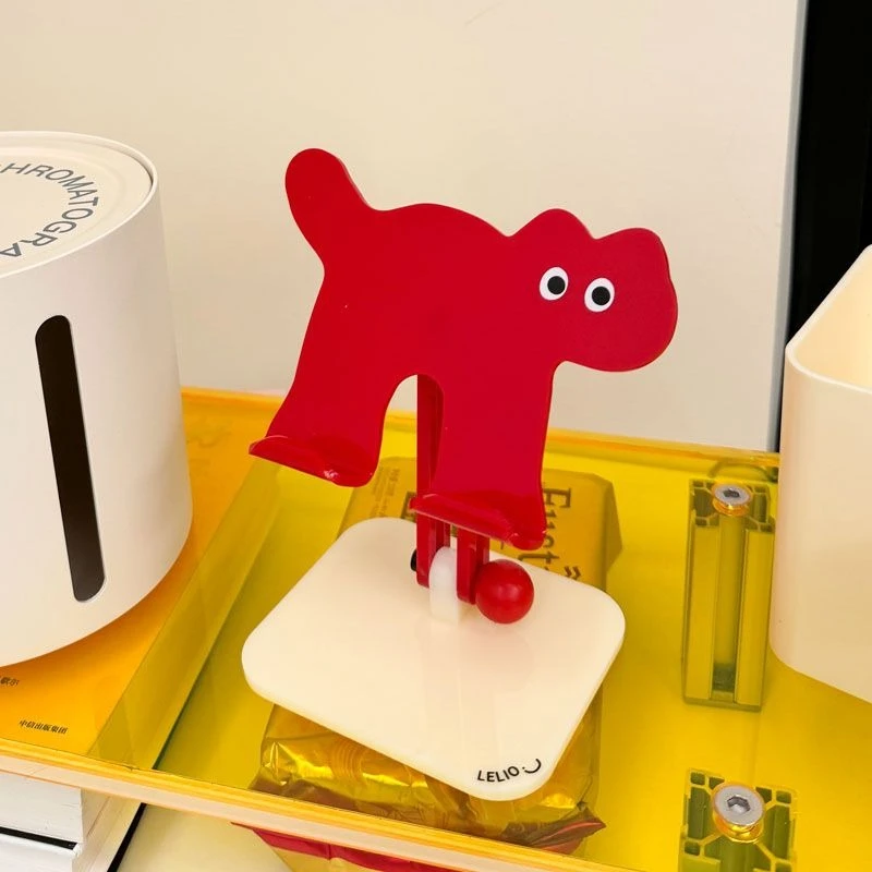

Milk White Cat Acrylic Phone Holder Stable and Creative IPad Tablet Cute Cartoon Desktop Adjustable and Foldable Phone Clip