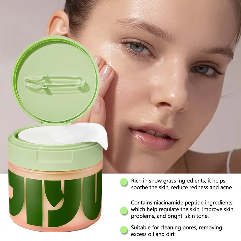 

100PCS For Jiyu Cleaning Cotton Pads Snail Mucus Centella Asiatica Niacinamide Peptides Nourishing Moisturizing Korea Skin Care