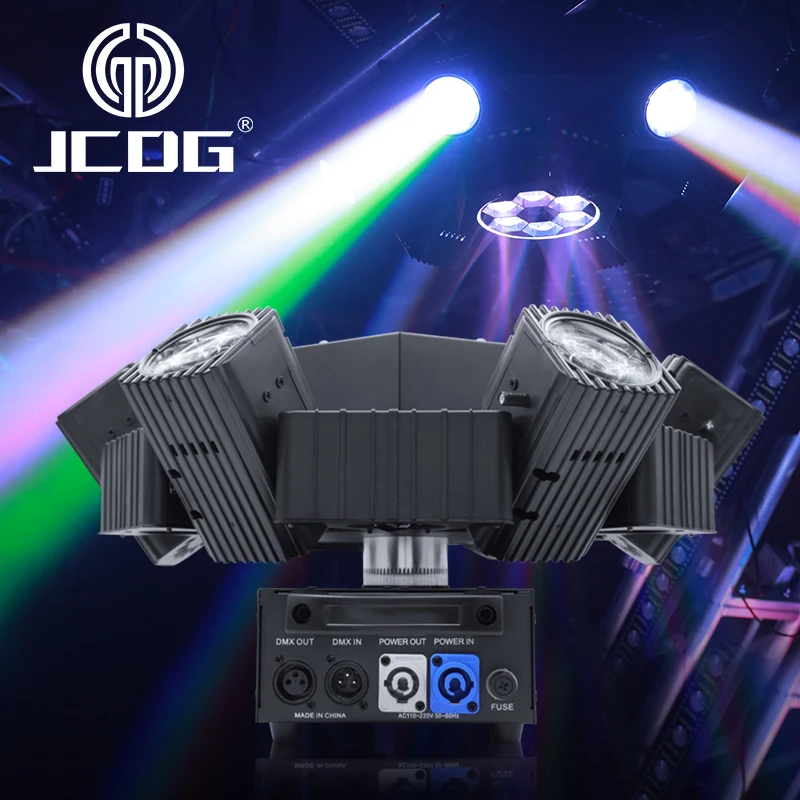 

JCDG 6 Heads 6 Eyes Beam Moving Light Sound Active Dj Party Disco Stage Effect Light 6x30w Beam 6x10w Bee Eye Led Moving Head