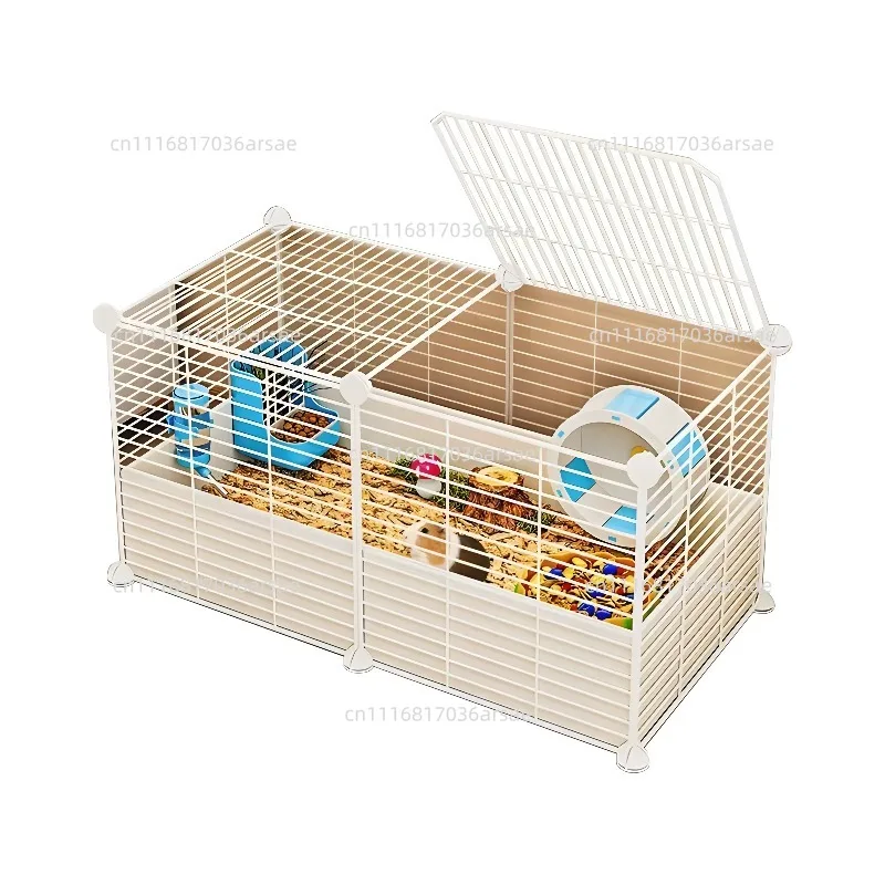 Hamster Cage Special Household Large Luxury Villa Cheap Gold Silk Flower Branches Basic Hedgehog Supplies Breeding Landscaping