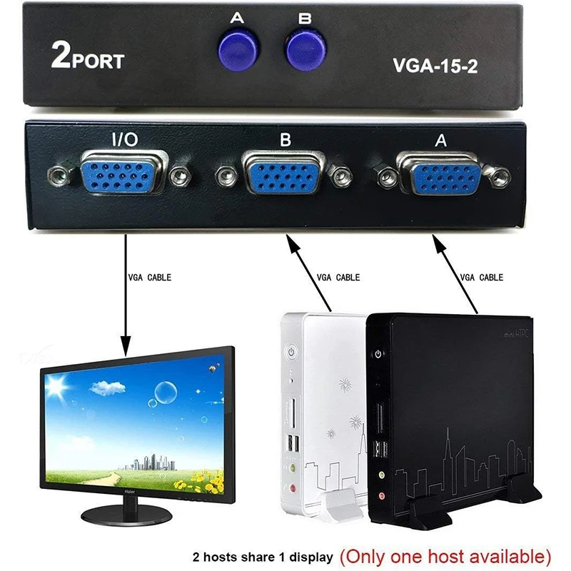 Kép 4: 2 Bal oldal Merevlemez VGA SVGA Osztozás Árammegszakító Loggia számára LCD monitor PC Távolbelátás Képellenőrző videó 2 óra 1 Bukott számára PC Notebook
