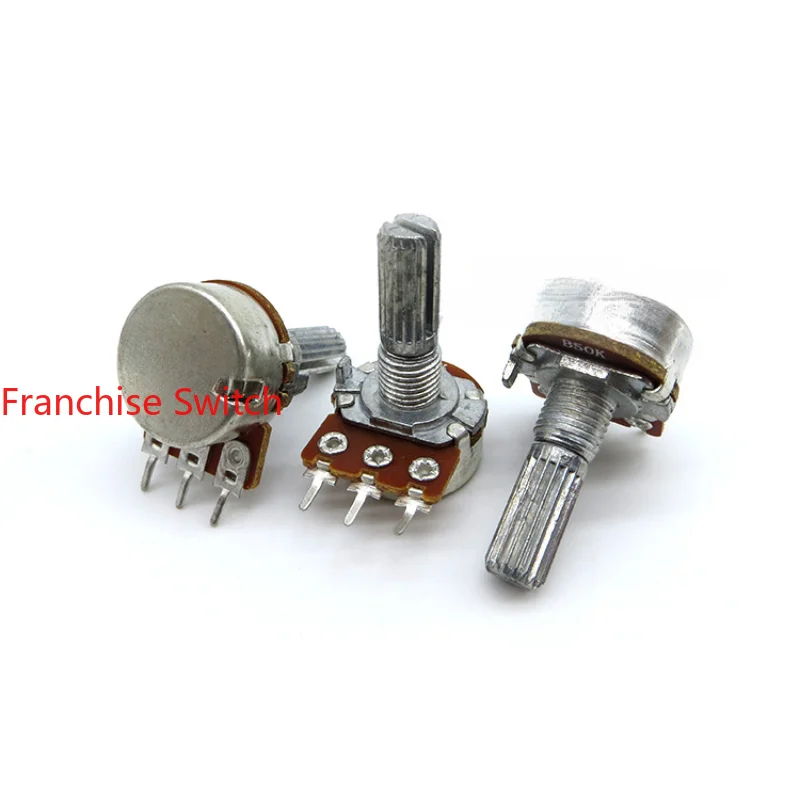 

10PCS WH148 Single Connection B50K Volume Adjustable Potentiometer 15000 Times Long Life Handle Length 20