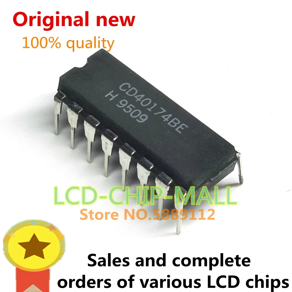 1PCS   CD40174BE   DIP14  CD40174   IN STOCK 100%GOOD