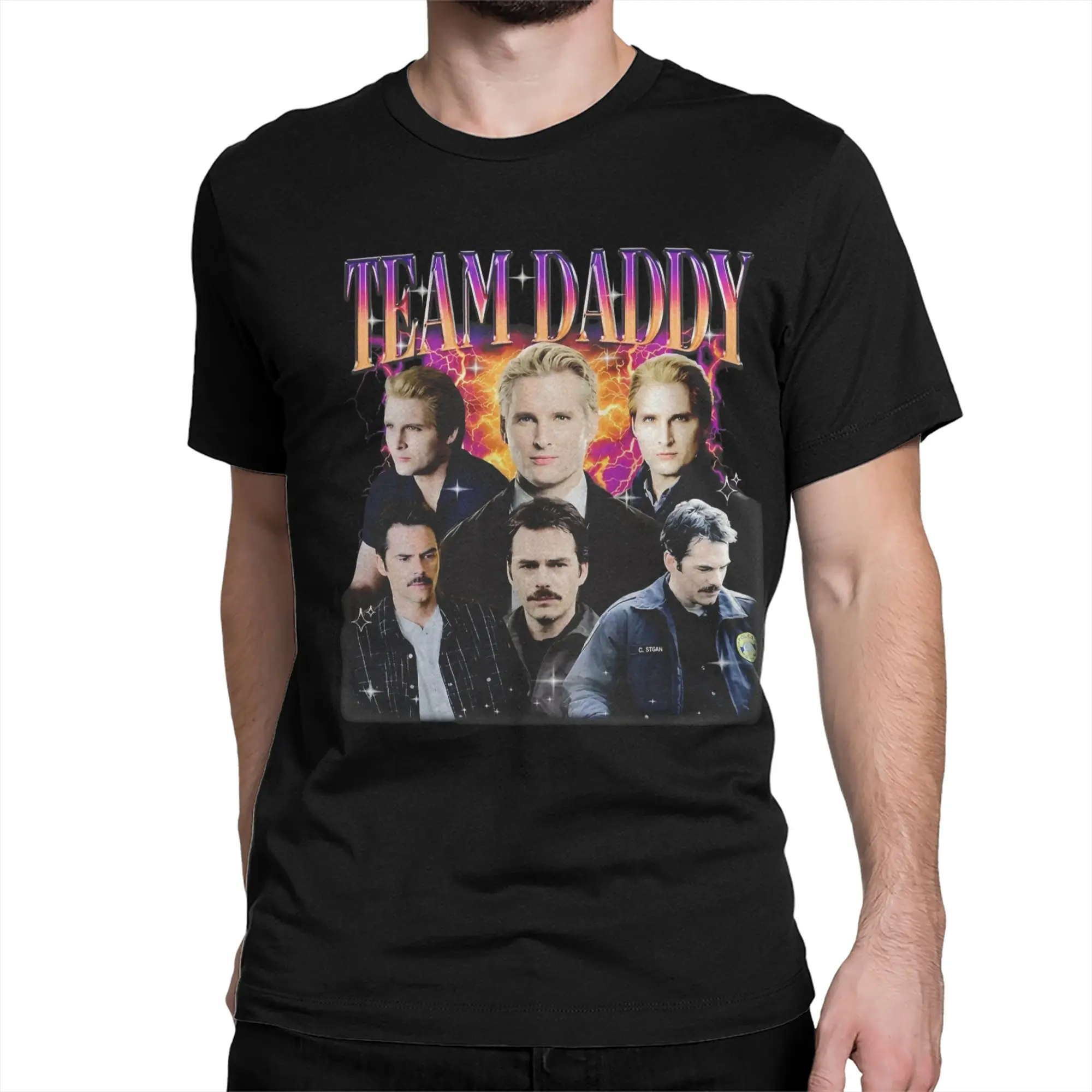 Team Daddy Carlisle Cullen and Charlie Swan Bootleg  Print T Shirt for Men Women  Pure Cotton  Tee Shirt Clothing
