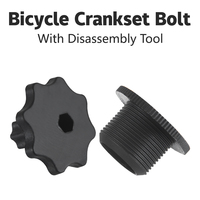 Bicycle Crank Fixing Bolt Crankset M18 Nut With Disassembly Tool Plastic MTB Bike Crank Cover Screw Cap Bolt For Mountain Bike