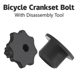 Bicycle Crank Fixing Bolt Crankset M18 Nut With Disassembly Tool Plastic MTB Bike Crank Cover Screw Cap Bolt For Mountain Bike