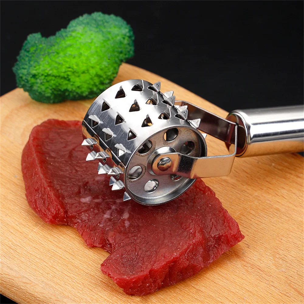 Stainless Steel Meat Tenderizer Chopper Roller Hammer For Steak Knock-Sided Pork Pounders Cooking Kitchen Tools