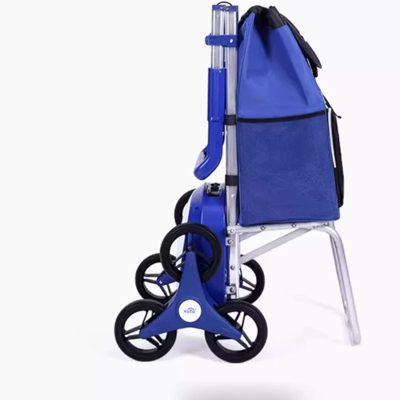 Portable Shopping Cart Folding Silent Stair Climbing Machine Household Shopping Bag Outdoor Camping  Cart for the elder