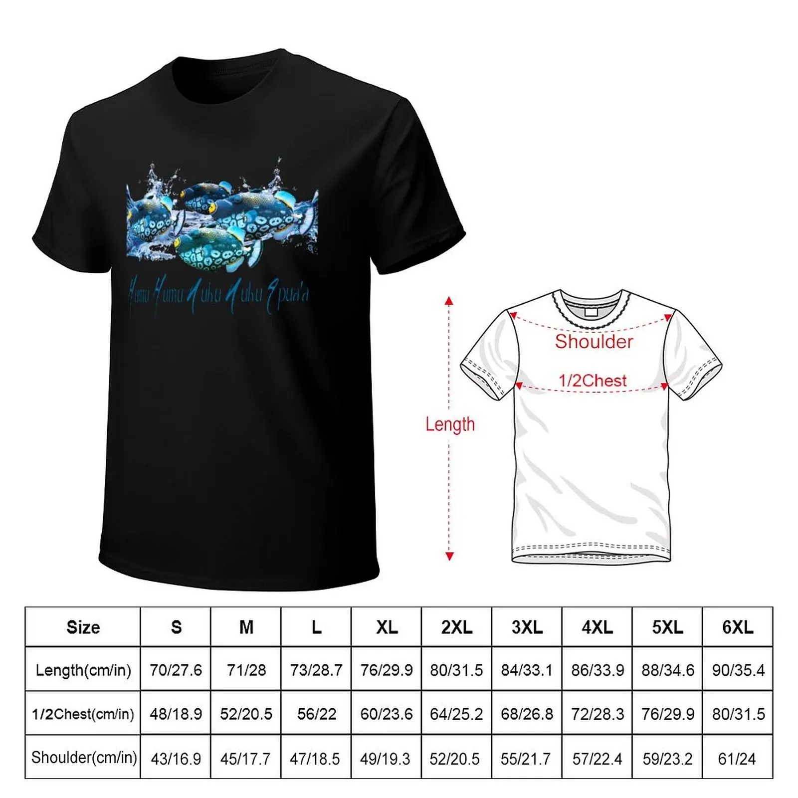 Humuhumunukunukuapua'a - Hawaiian Trigger Fish T-Shirt Abstract Pattern Print Top