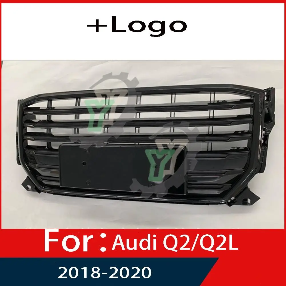 

For Audi Q2/Q2L 2018 2019 2020 Car Front Bumper Grille Centre Panel Styling Upper Grill (Modify For SQ2 style)