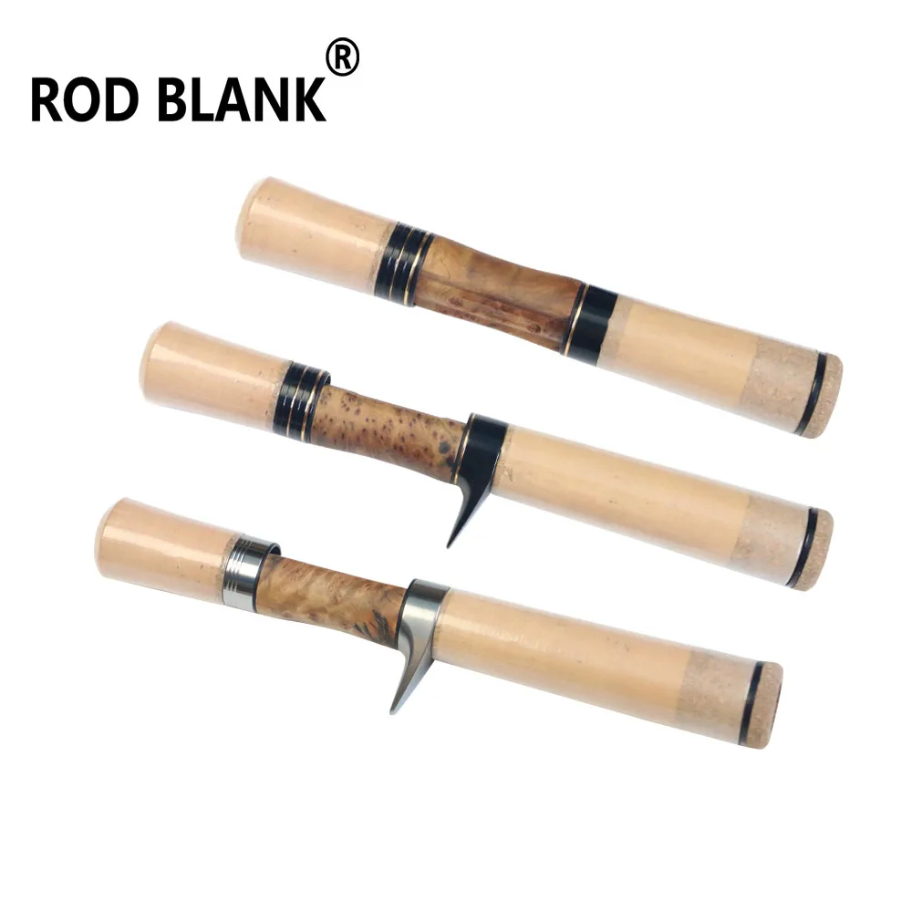 Rod Blank 1 Set Trout Fishing Rod Handle Kit Spin Cast Cork Grip Wood Reel Seat Trout Rod Building Components Rod DIY Accessory