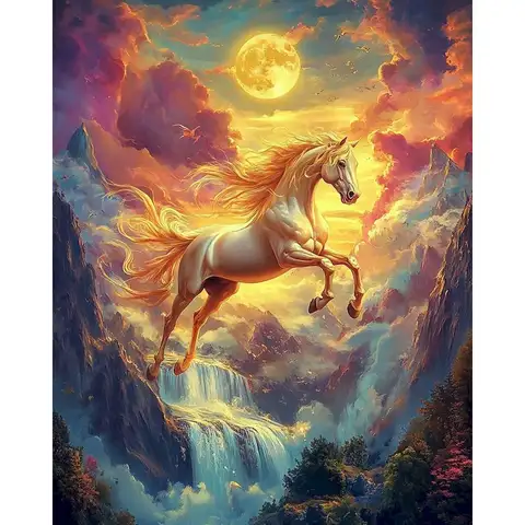 GATYZTORY Diamond Painting Animal Horse Full Square/Round Drill 5D DIY Daimond Embroidery Art Rhinestone Cross Stitch