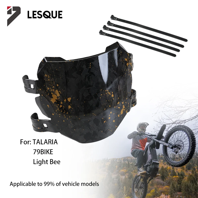 

LESQUE Pit Dirt Bike Front License Number Plate Plastic Cover For Talaria Sting Light Bee X S Electric Bikes Carbon Fiber Parts
