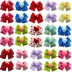 50/100pcs Valentine's Day Pet Dog Hair Bows for Puppy Small Dogs Grooming Bows Dog Hair Accessories Pet Supplies Pink Bows