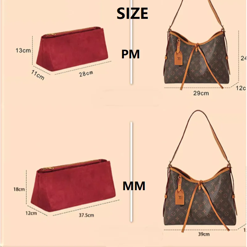 【Only Sale Inner Bag】Bag Organizer Insert For LV Carryall Organiser Divider Shaper Protector Compartment Inner Lining