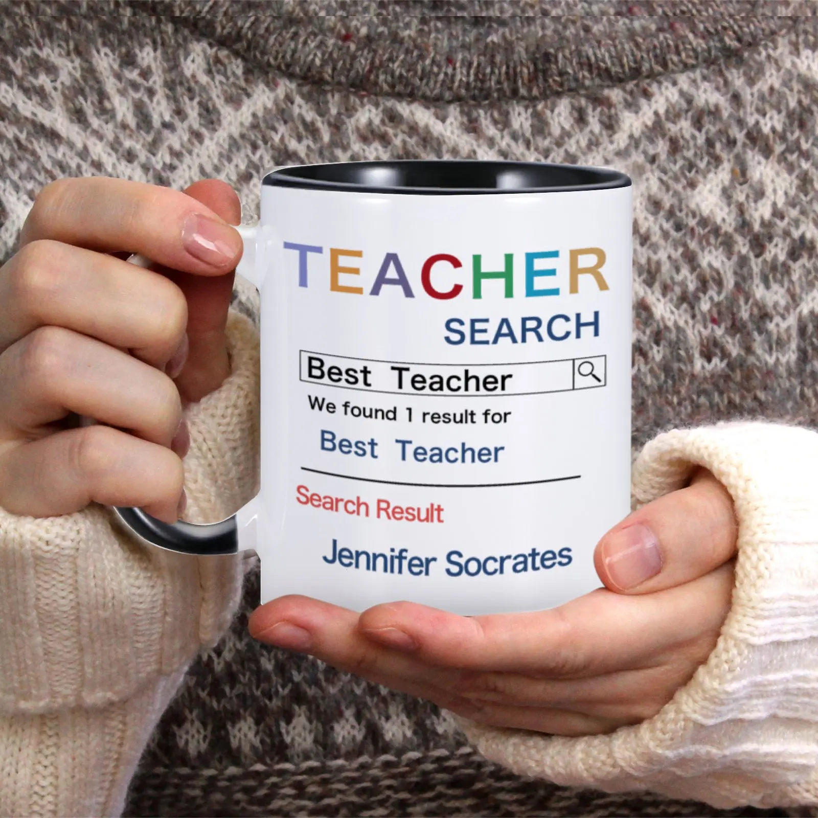 Custom Best Teacher Ever Mug Personalized Name Coffee Mugs Thank You Gift for Teacher Professor Mentor Milk Water Cup Drinkware