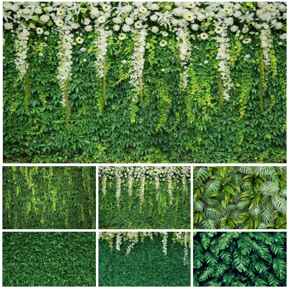 Greenery Wall Photography Backdrops Leaves Floral Wedding Baby Shower Outdoor Theme Party Portrait Photo Shoot Decor Backgrounds