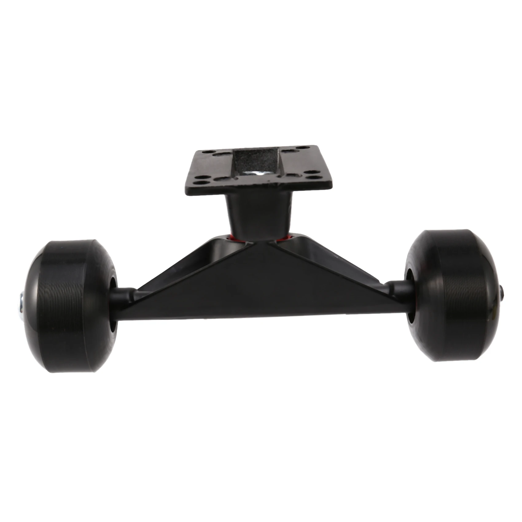 2 Sätze Skateboard Räder Aluminium legierung Skateboard LKW Gummi Allrad Longboard Teile Mini Cruiser, schwarz