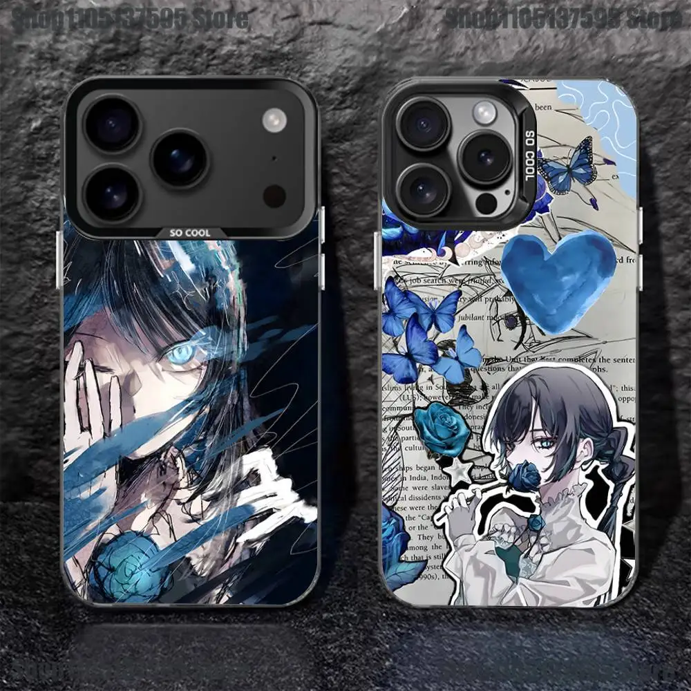 

Ado Cartoon K-Kyogen X Uta Phone Case For iPhone 16,15,14,13,12,11,Pro,XS,Max,Plus,Mini,SE4,E Black Matte Shockproof Cover