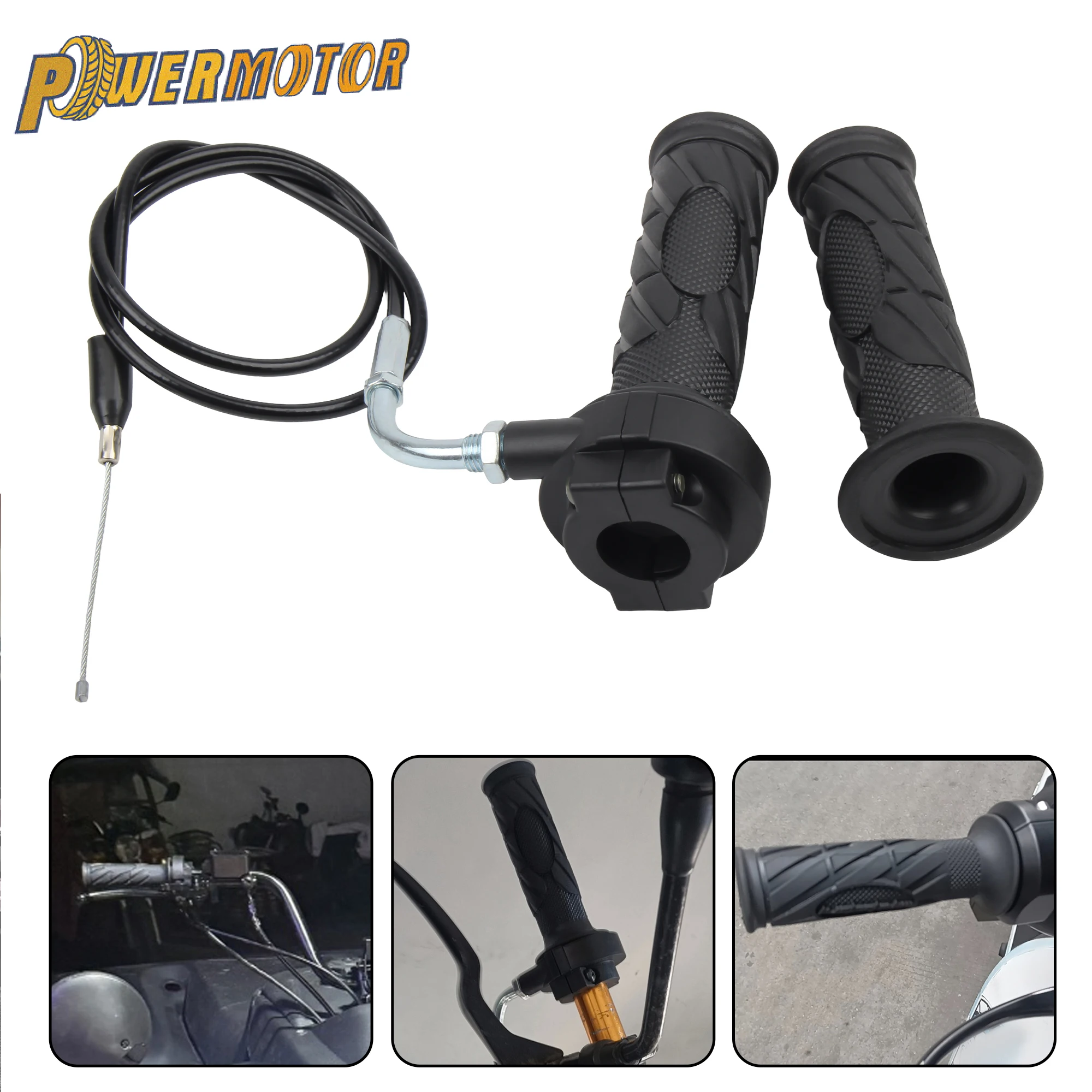 Set Manopola Acceleratore 22mm con Cavo e Supporto per Moto GY6 50-250cc, ATV, Quad, Pit Bike, Buggy - Accessori da Corsa
