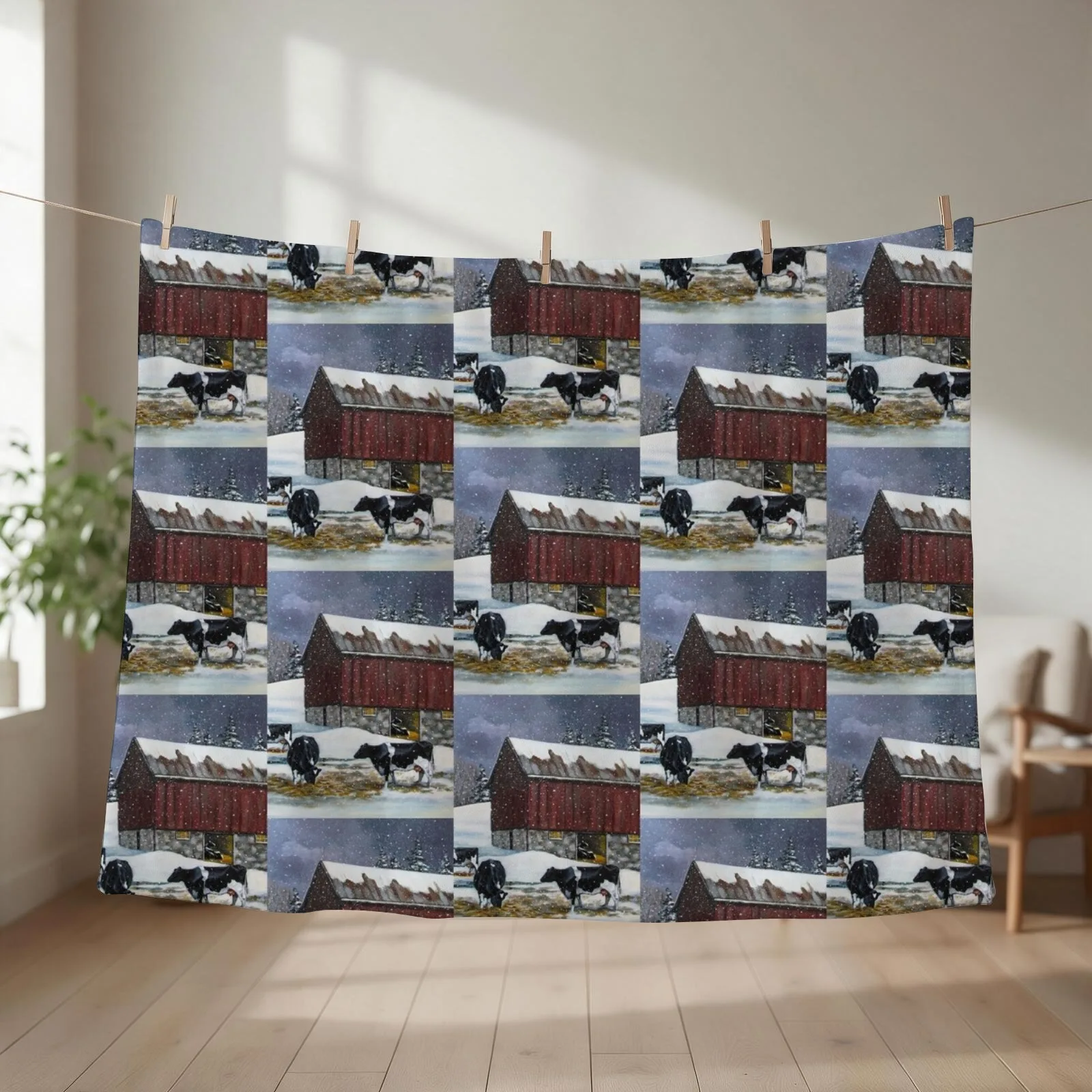 Cute Rustic Screech Owl Fence Modern Cottage Chic Country Art A653 Throw Blanket Tourist Retros christmas gifts Blankets