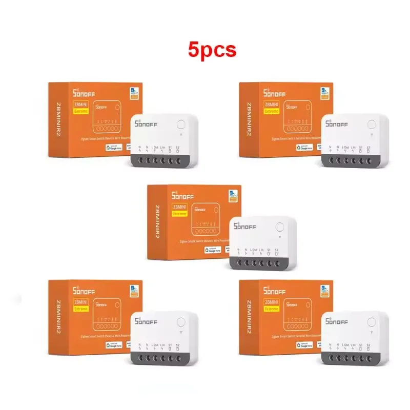 SONOFF ZBMINIR2 Zigbee Mini Smart Switch Smart Home Stroomonderbreker Afstandsbediening via eWeLink Compatibel met Zigbee Hubs