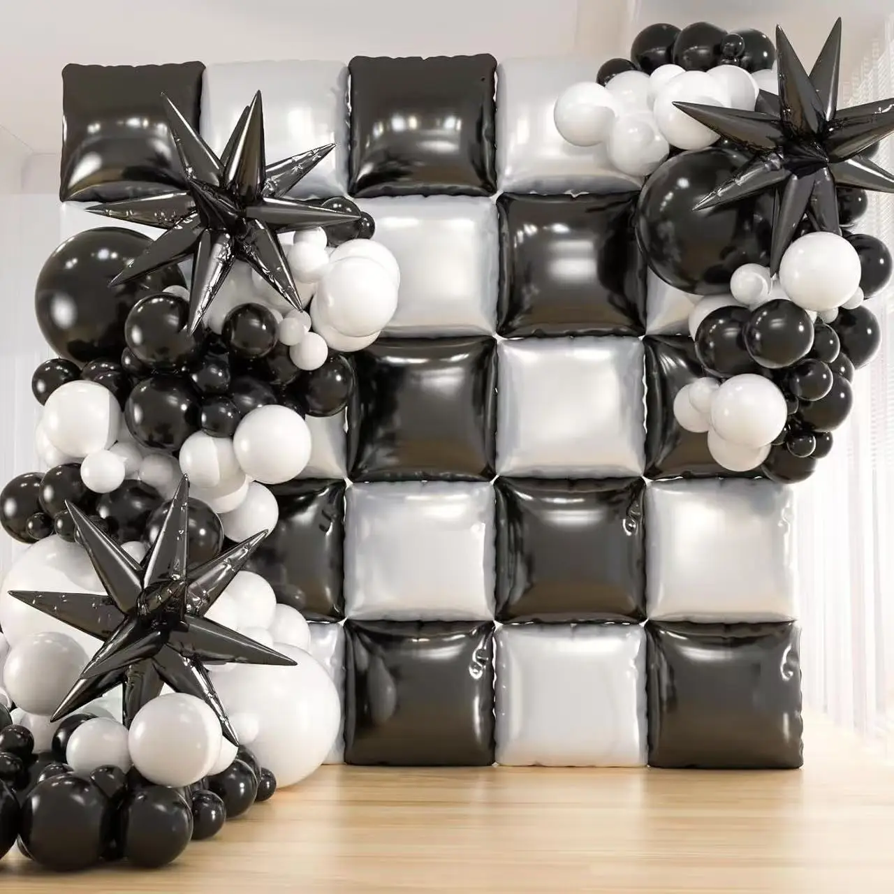 50 Stück quadratische doppelseitige Aluminiumfolien-Ballonwände, Geburtstagsfeiern, Jubiläen, Hochzeitsaison, Valentinstag – Detail 7