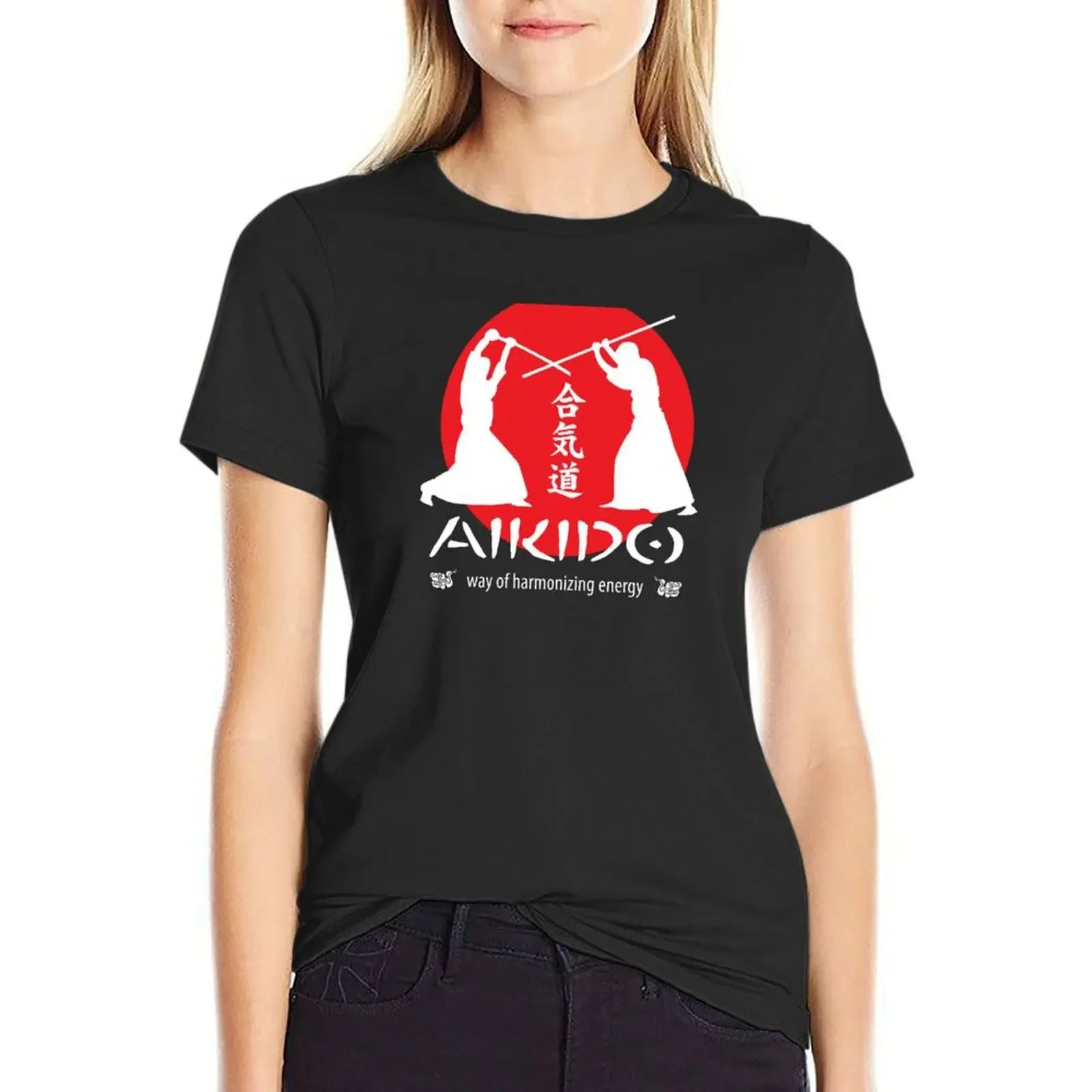 

Aikido T-Shirt vintage clothes Aesthetic clothing summer top workout t shirts for Women